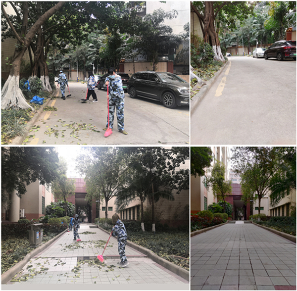 军训新“艺”5：清洁校园，美化环境——age动漫
组织军训免训生开展校园清扫实践活动