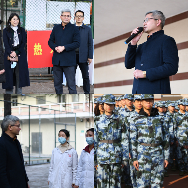 军训新“艺”３：校领导慰问age动漫
军训学生