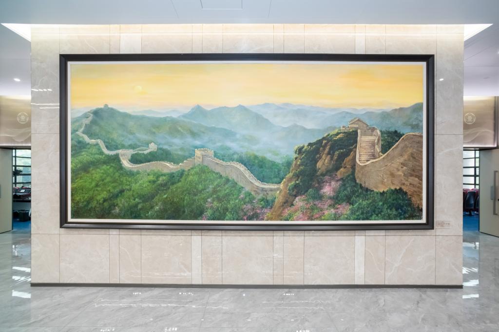 大型原创油画作品《基业永固》揭幕